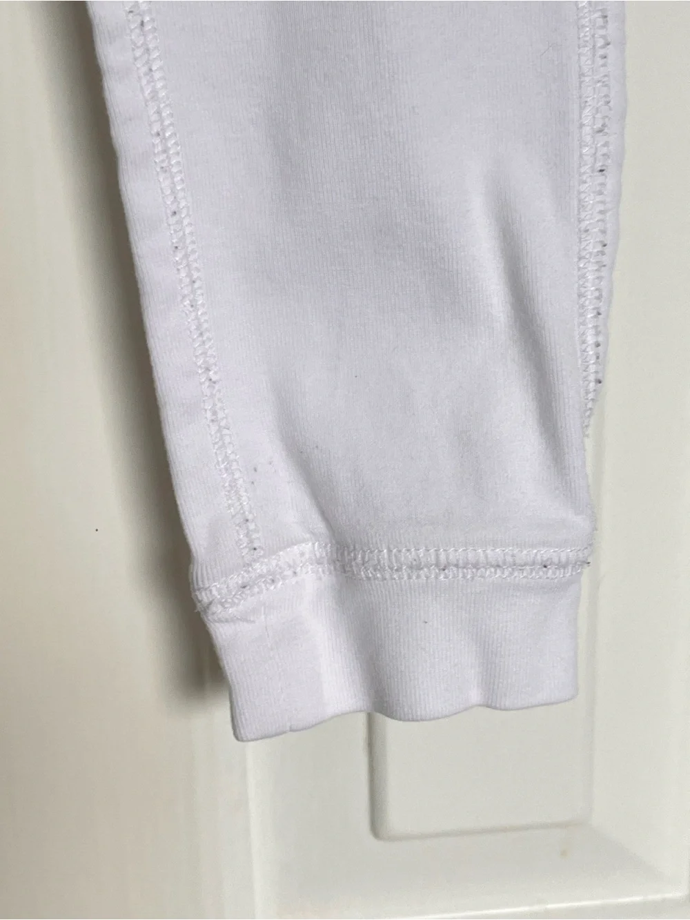 Primary White Long Sleeve Kids Pajama Set